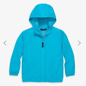Primary Kids - Packable Windbreaker with pouch in Sea, size 8-9. New no tags